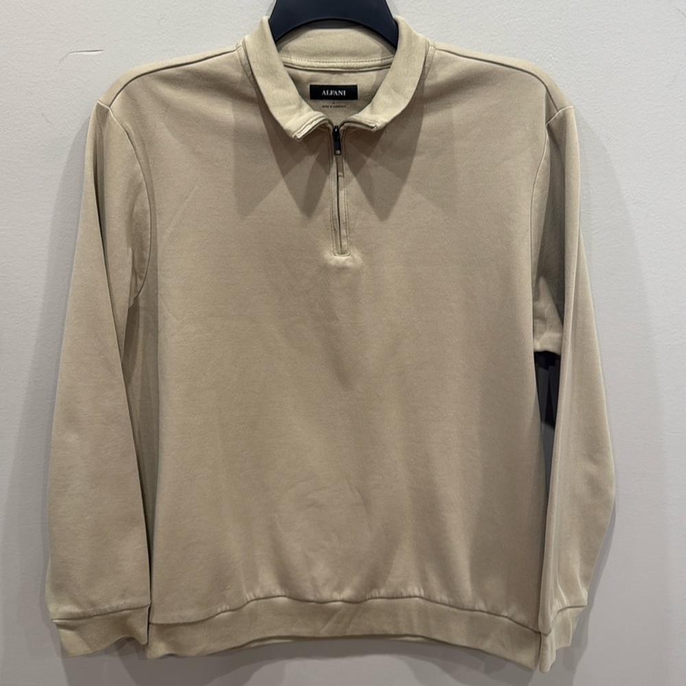 Alfani Quarter Zip Polo Sweater